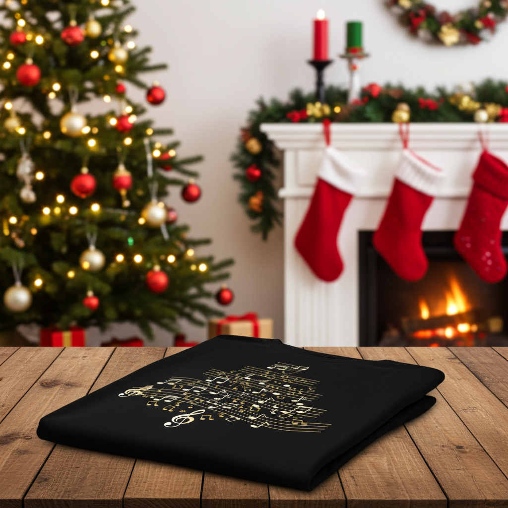 Frauen T-Shirt "Musikalischer Weihnachtsbaum"