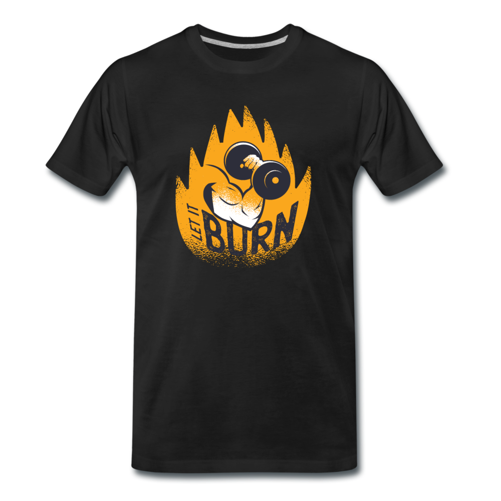 Männer T-Shirt "Let it burn" - Schwarz