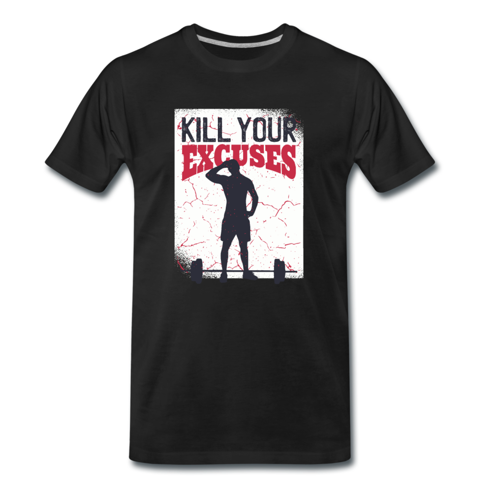 Männer T-Shirt "Kill Your Excuses" - Schwarz