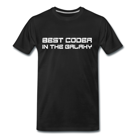 Männer T-Shirt "Best coder in the galaxy" - Schwarz