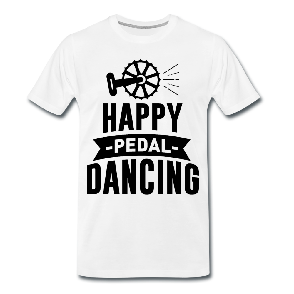 Männer T-Shirt "Happy pedal dancing" - Weiß