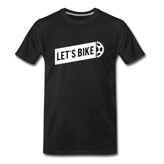 Männer T-Shirt "Let's bike" - Schwarz