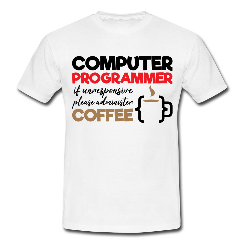 Männer T-Shirt "Computer programmer..." - Weiß