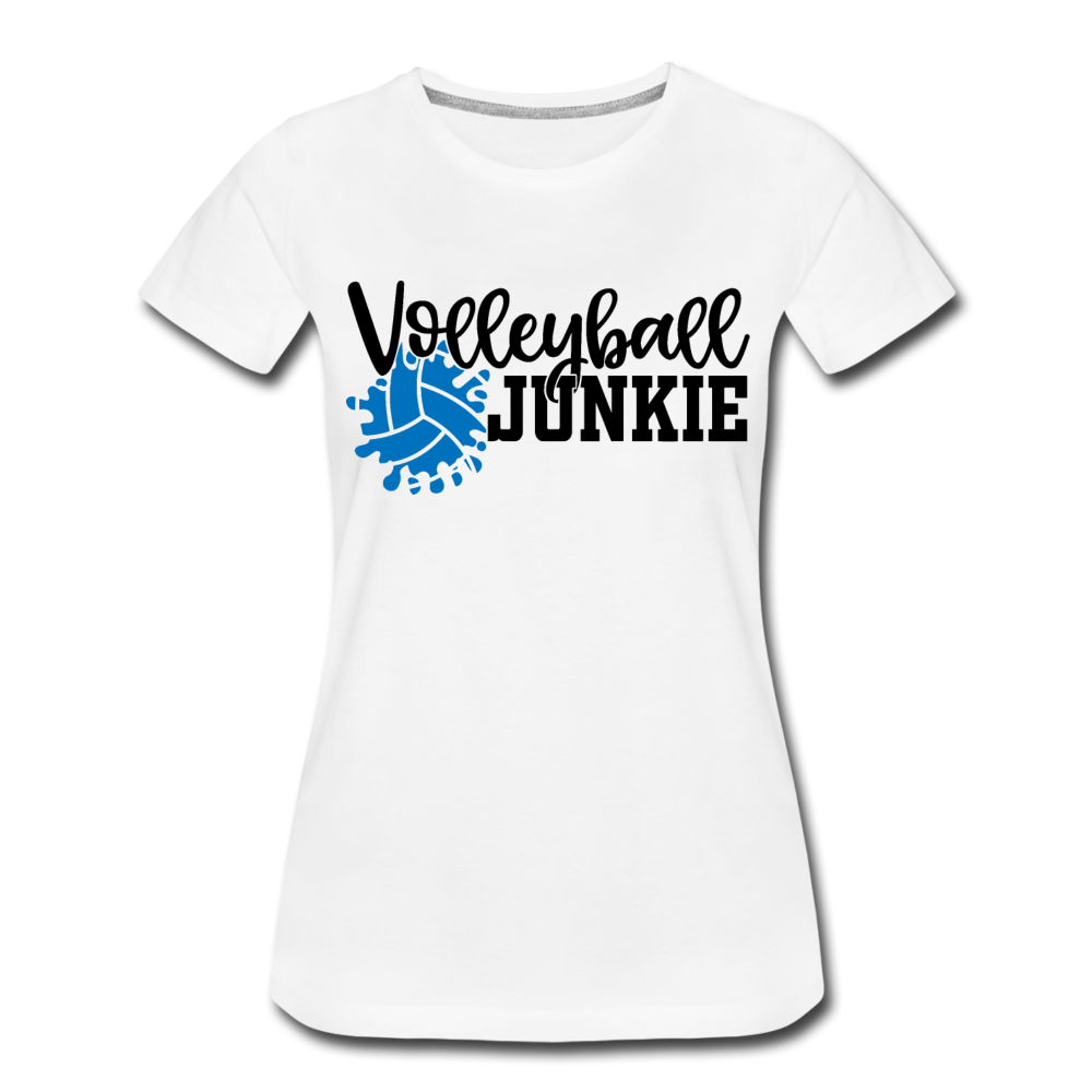 Frauen T-Shirt "Volleyball Junkie" - Weiß