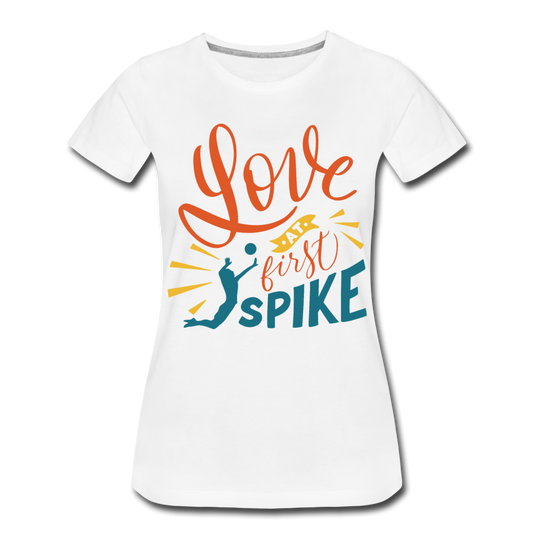 Frauen T-Shirt "Love at first spike" - Weiß