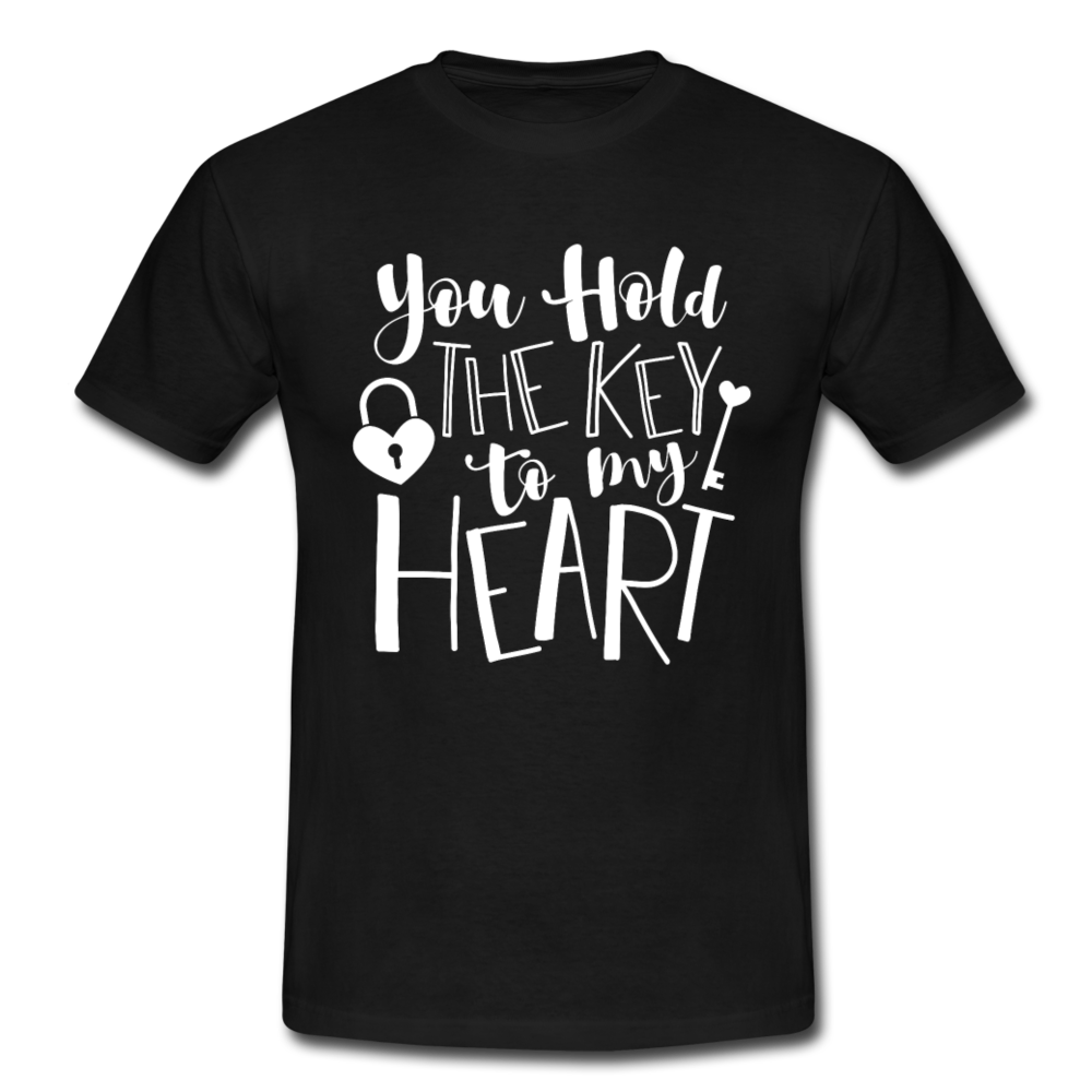 Männer T-Shirt "You hold the key to my heart" - Schwarz