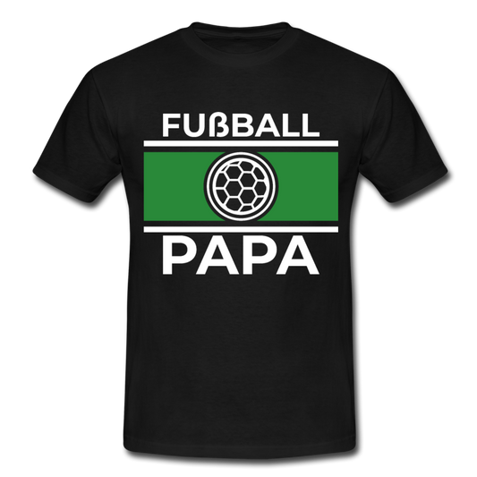 Männer T-Shirt "Fußball Papa" - Schwarz