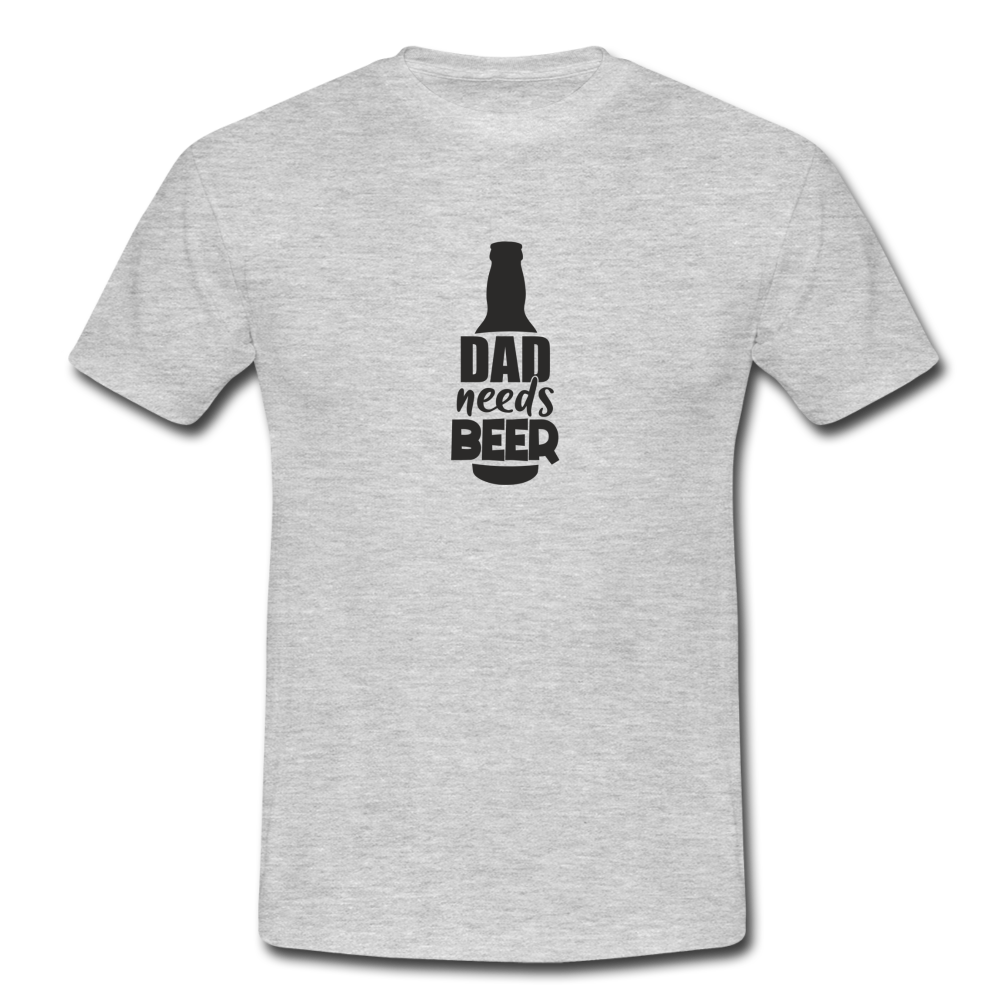 Männer T-Shirt "Dad needs beer" - Grau meliert