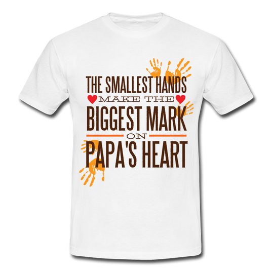 Männer T-Shirt "The smallest hands make..." - Weiß