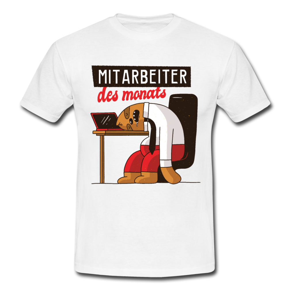 Männer T-Shirt "Mitarbeiter des Monats" - Weiß