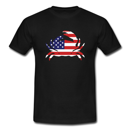 Männer T-Shirt "USA Krabbe" - Schwarz