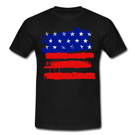 Männer T-Shirt "USA im Graffiti-Stil" - Schwarz