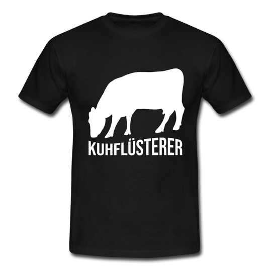 Männer T-Shirt "Kuhflüsterer" - Schwarz