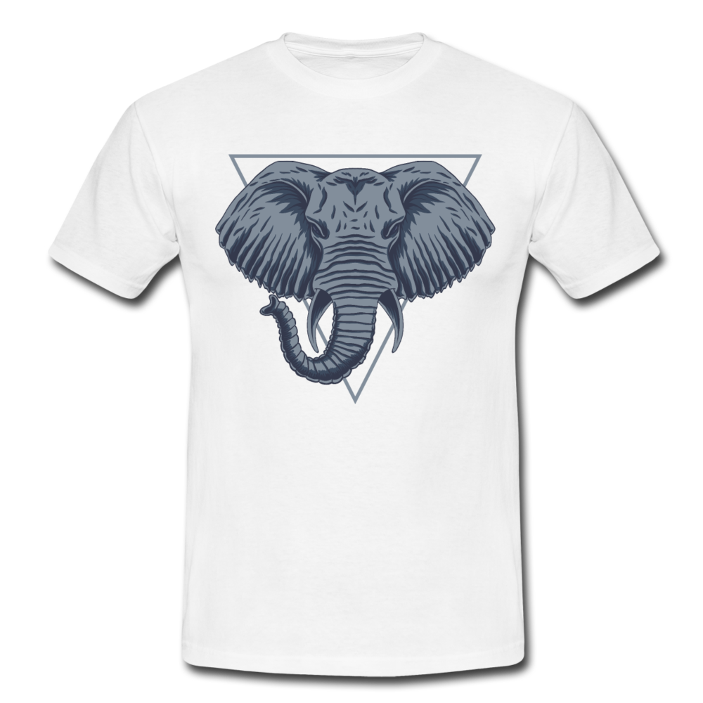 Männer T-Shirt "Cooler Elefant" - white
