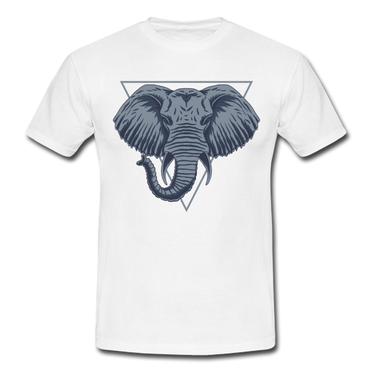 Männer T-Shirt "Cooler Elefant" - white