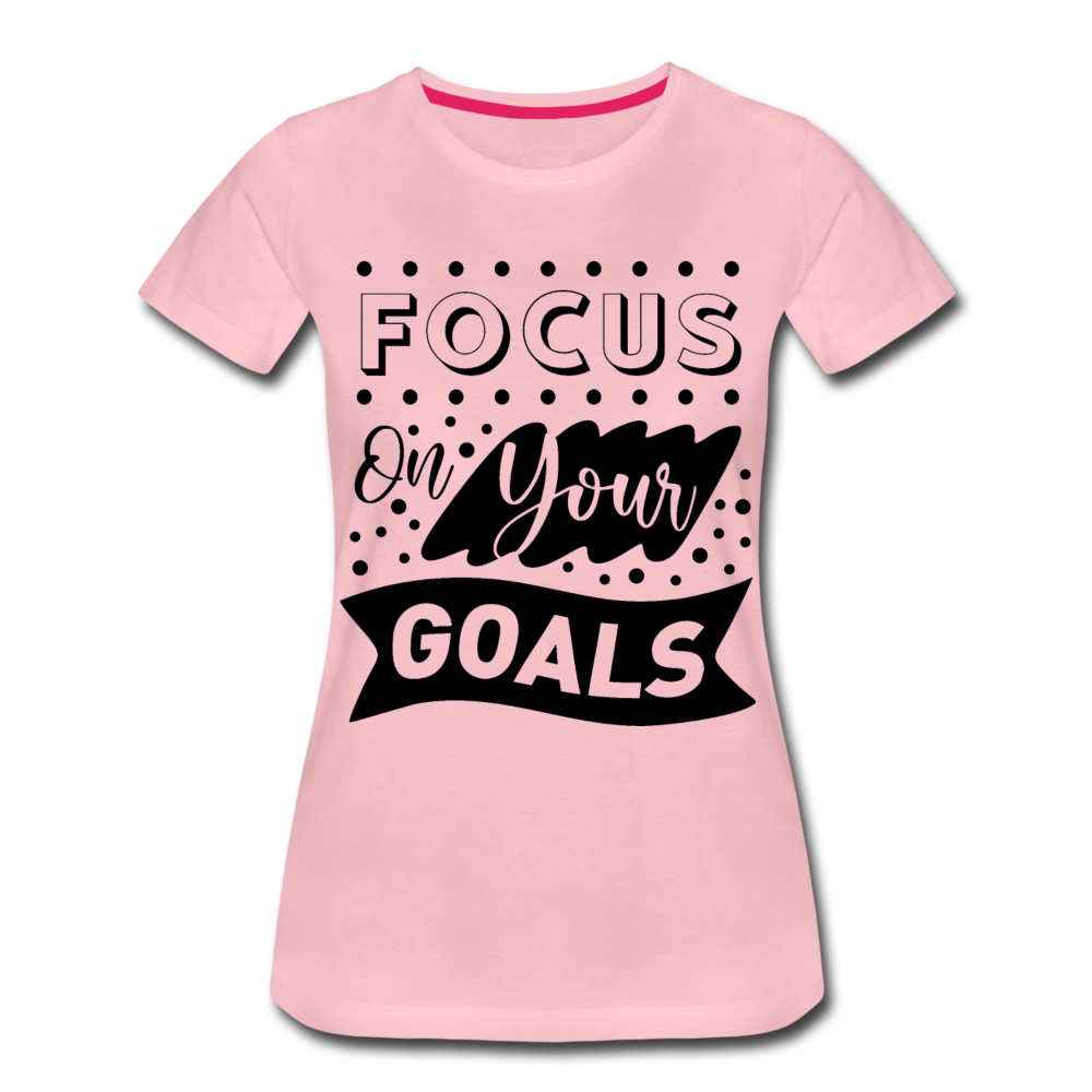 Frauen T-Shirt "Focus on your goals" - rose shadow