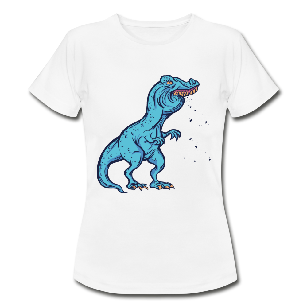 Frauen T-Shirt "Lustiger Dinosaurier" - white