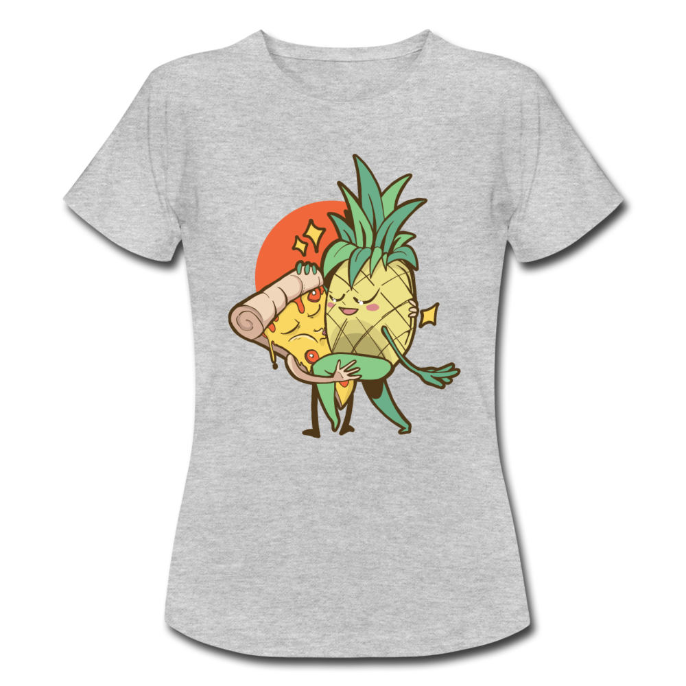Frauen T-Shirt "Ananas und Pizza" - heather grey