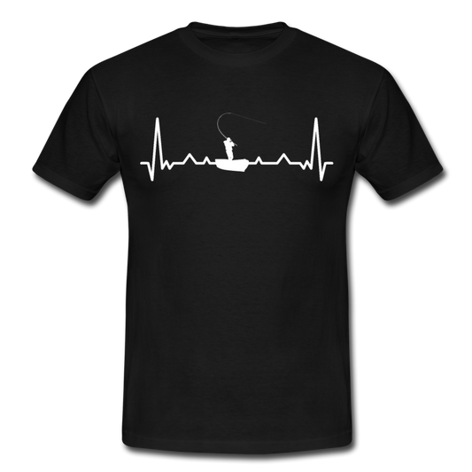 Männer T-Shirt Herzschlag Angler