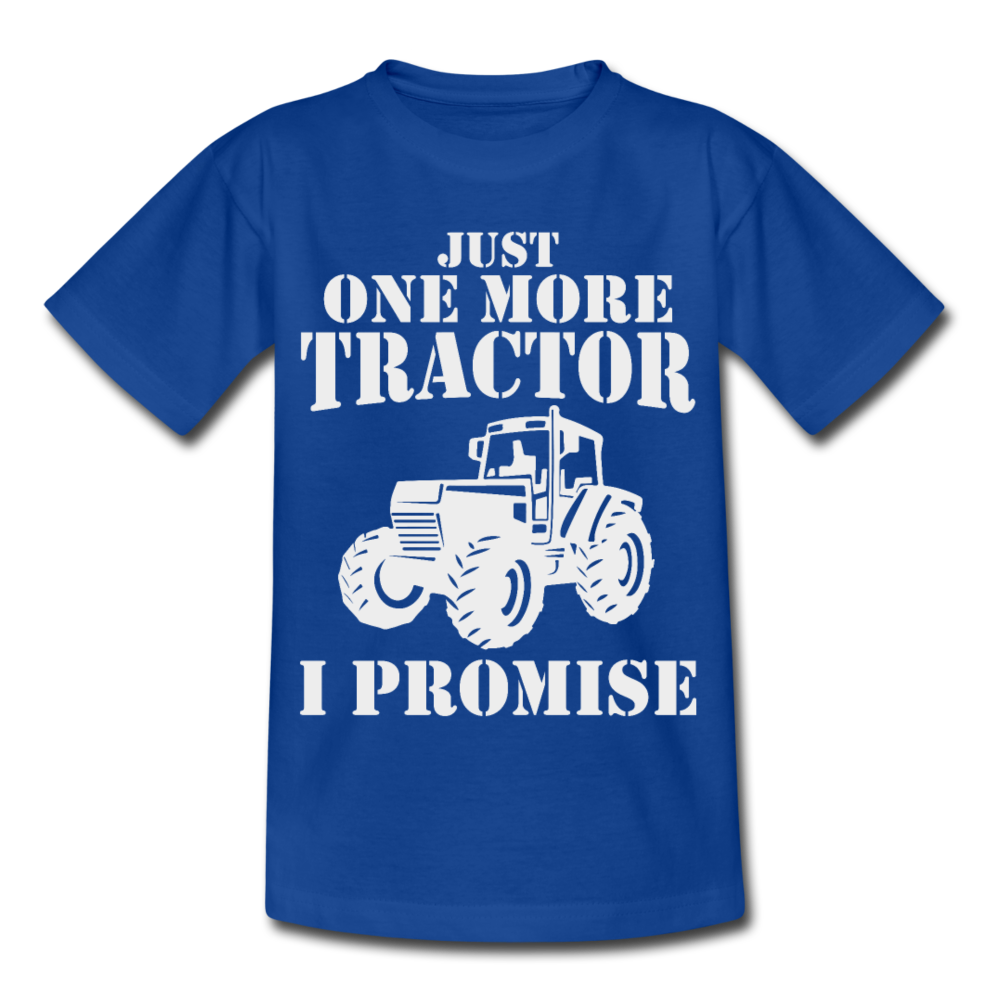 Kinder T-Shirt "Just one more tractor" - Royalblau