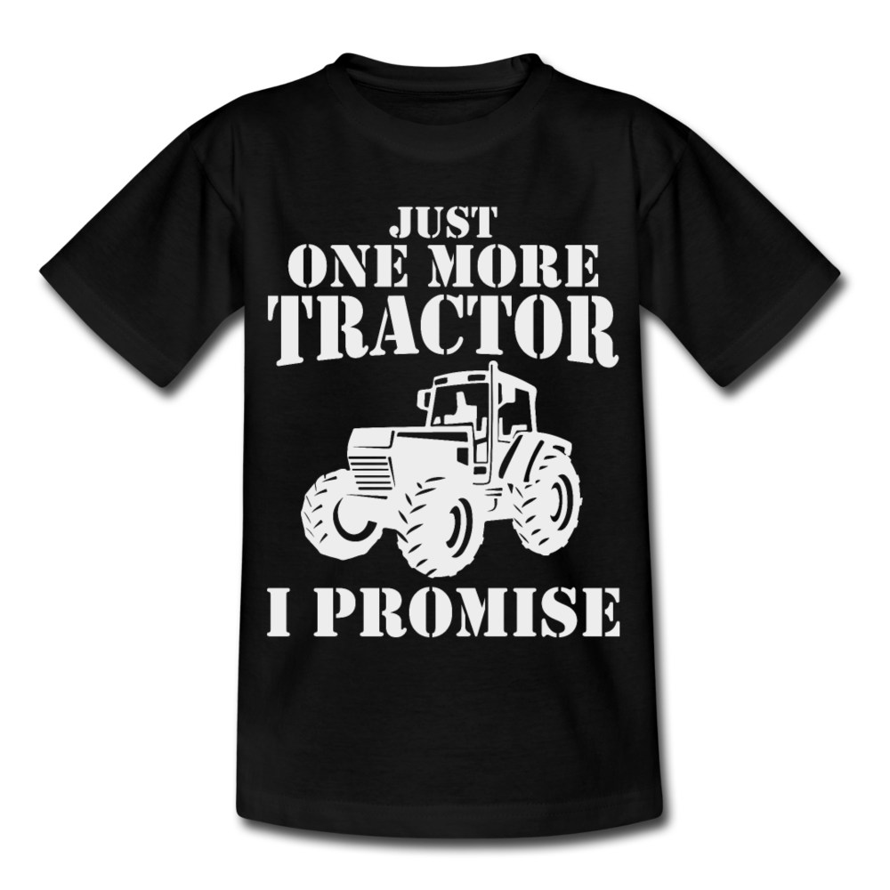 Kinder T-Shirt "Just one more tractor" - Schwarz