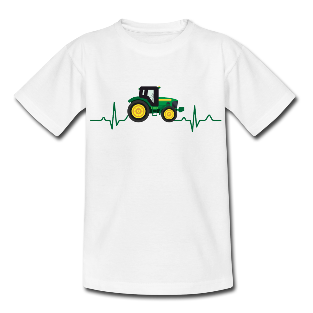 Kinder T-Shirt "Traktor Herzschlag" - Weiß