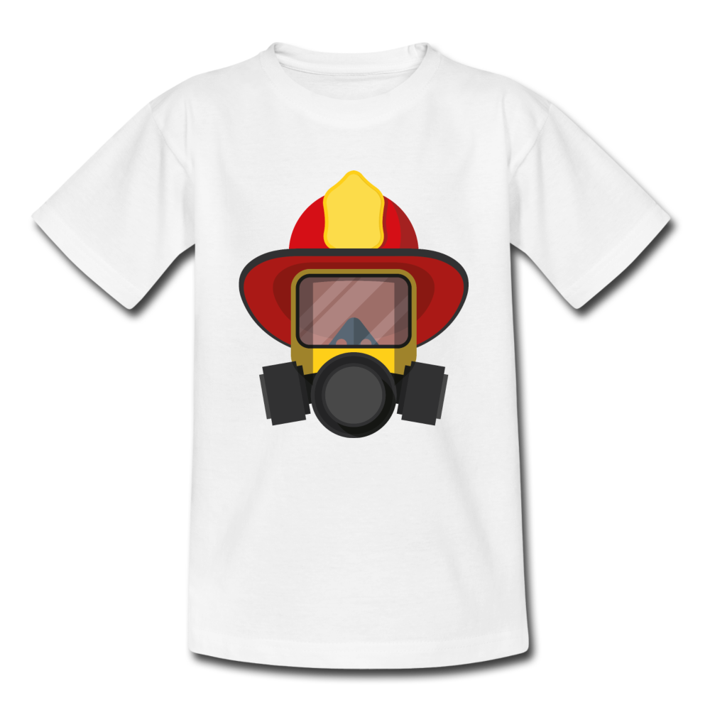 Kinder T-Shirt "Feuerwehr-Helm" - Weiß