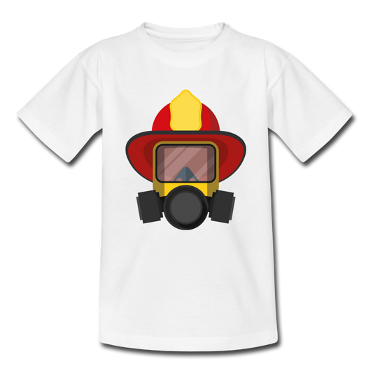 Kinder T-Shirt "Feuerwehr-Helm" - Weiß
