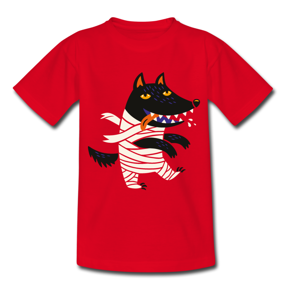 Kinder T-Shirt "Lustiger Wolf" - Rot