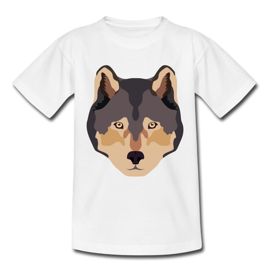 Kinder T-Shirt "Netter Wolf" - Weiß