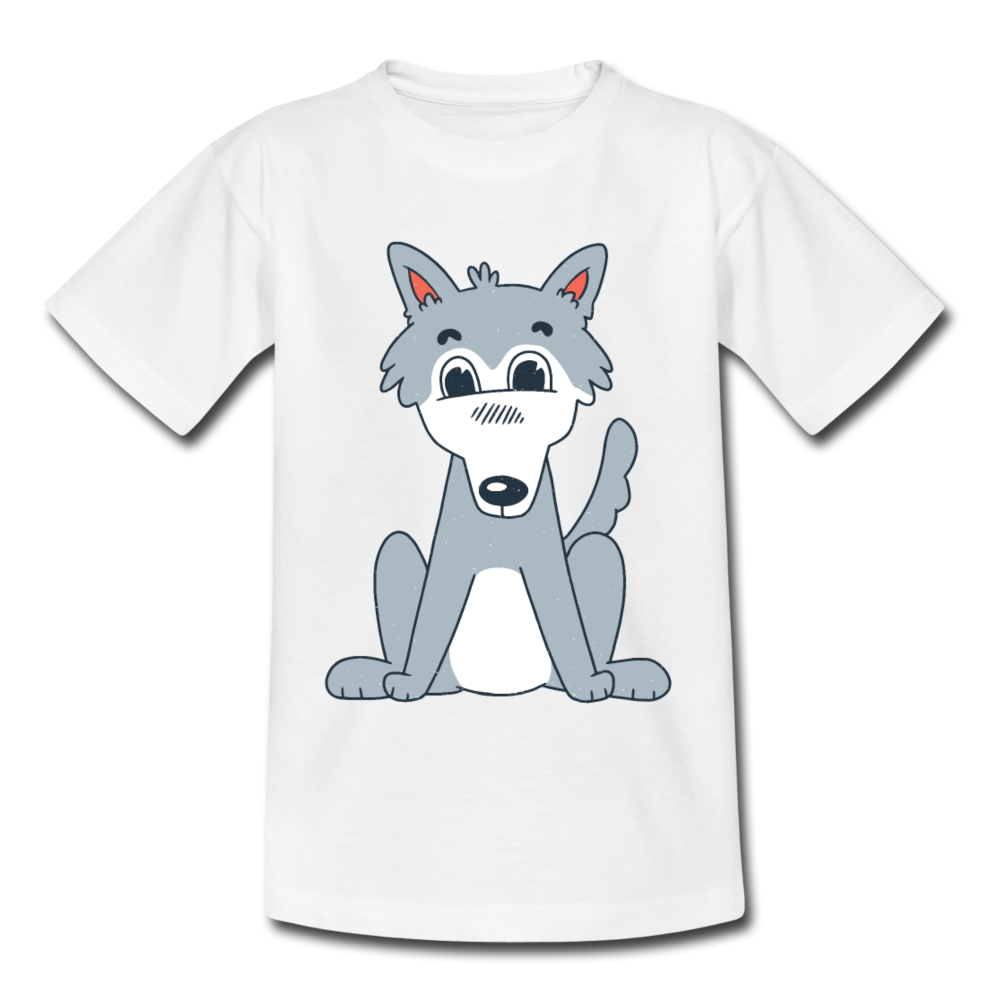 Kinder T-Shirt "Süßer Wolf" - Weiß