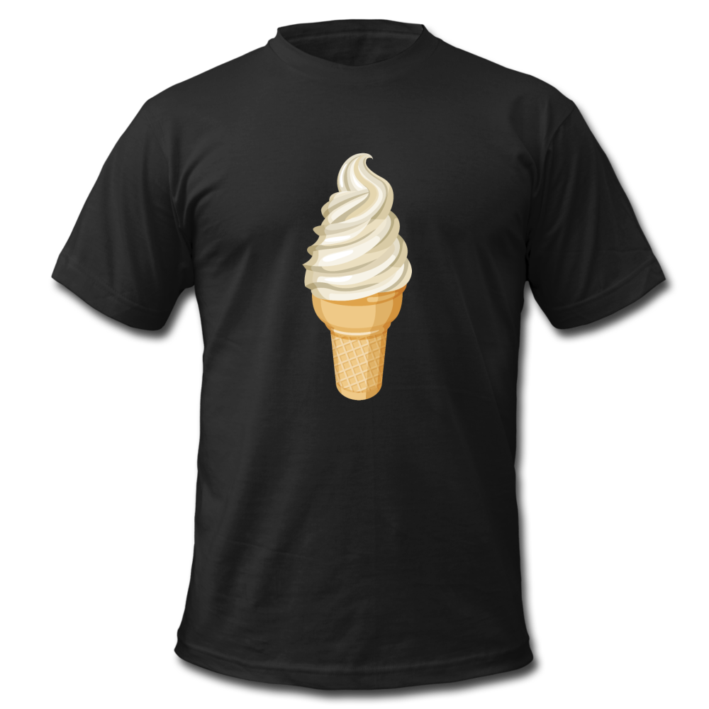 Männer T-Shirt mit Eis - Schwarz