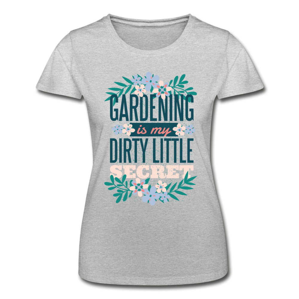 Frauen T-Shirt "Gardening is my dirty little secret" - Grau meliert