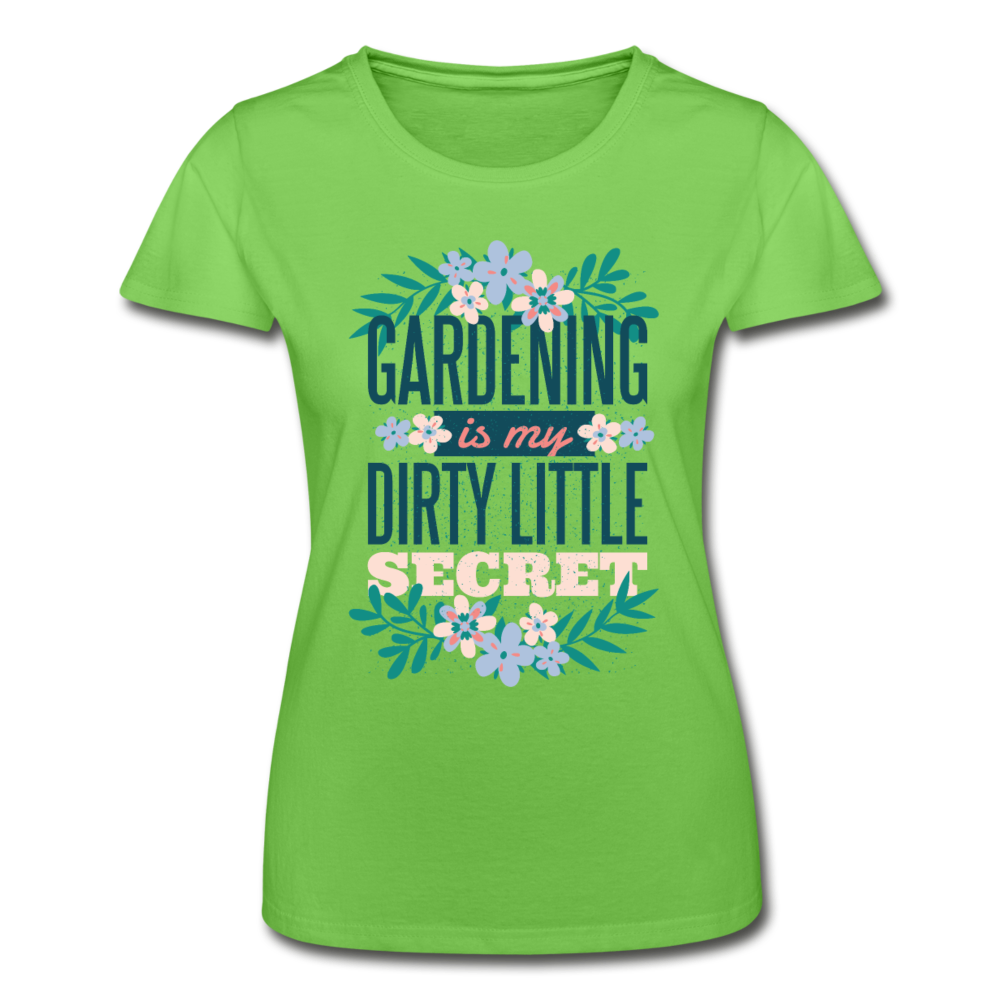 Frauen T-Shirt "Gardening is my dirty little secret" - Hellgrün