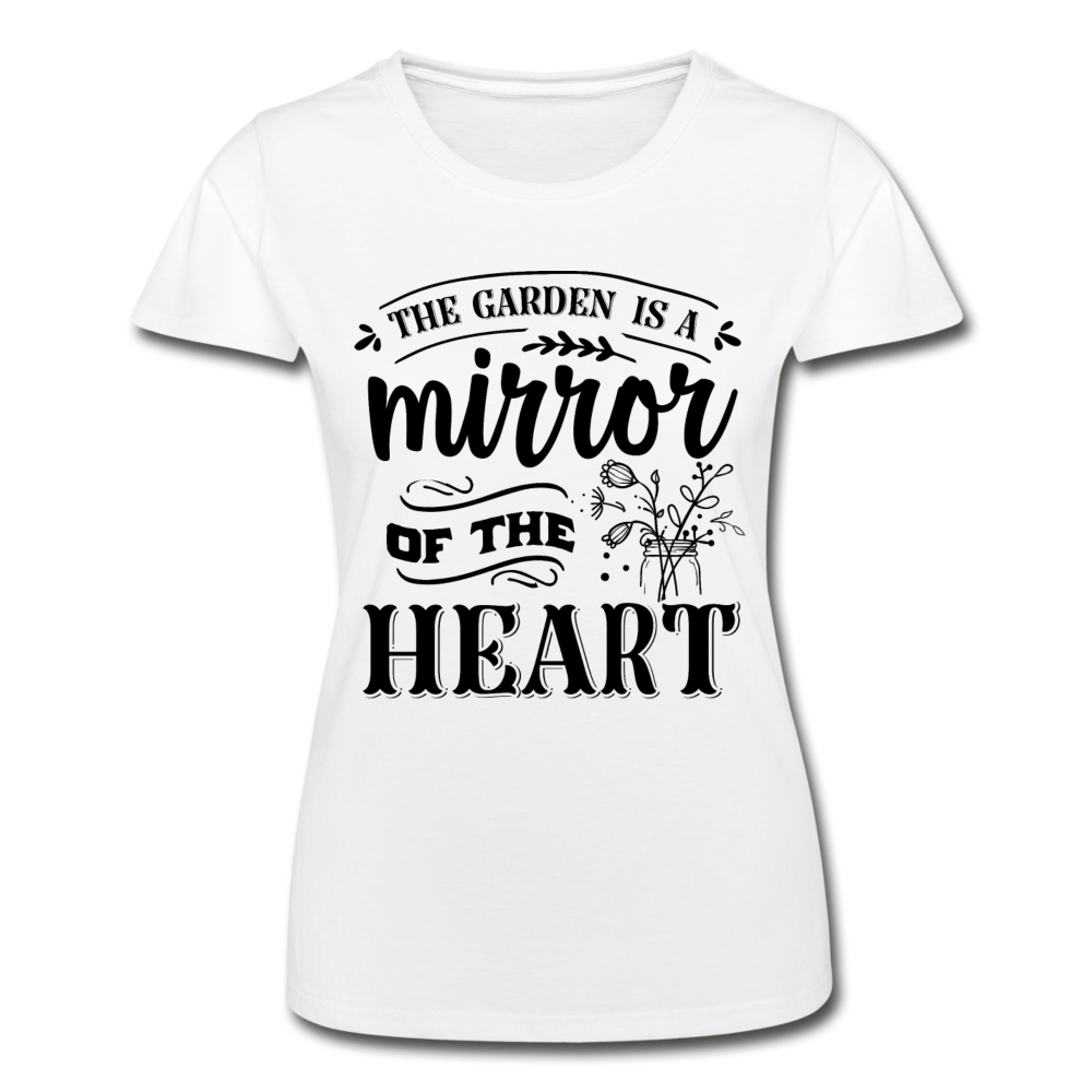 Frauen T-Shirt "The garden is a mirror of the heart" - Weiß