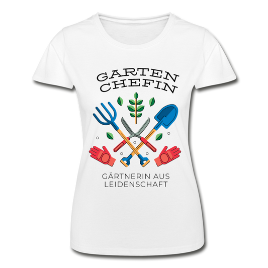 Frauen T-Shirt "Garten Chefin" - Weiß