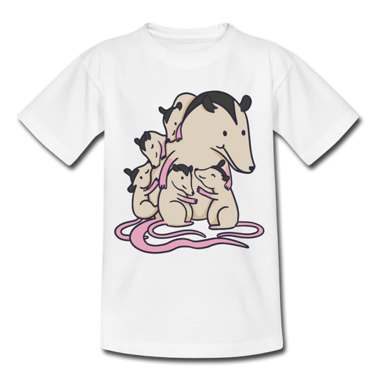 Kinder T-Shirt "Opossum Familie" - Weiß