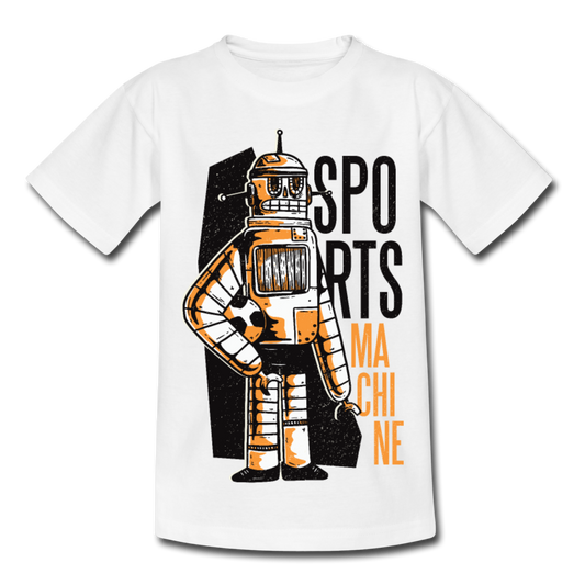 Kinder T-Shirt "Fußball-Roboter" - Weiß