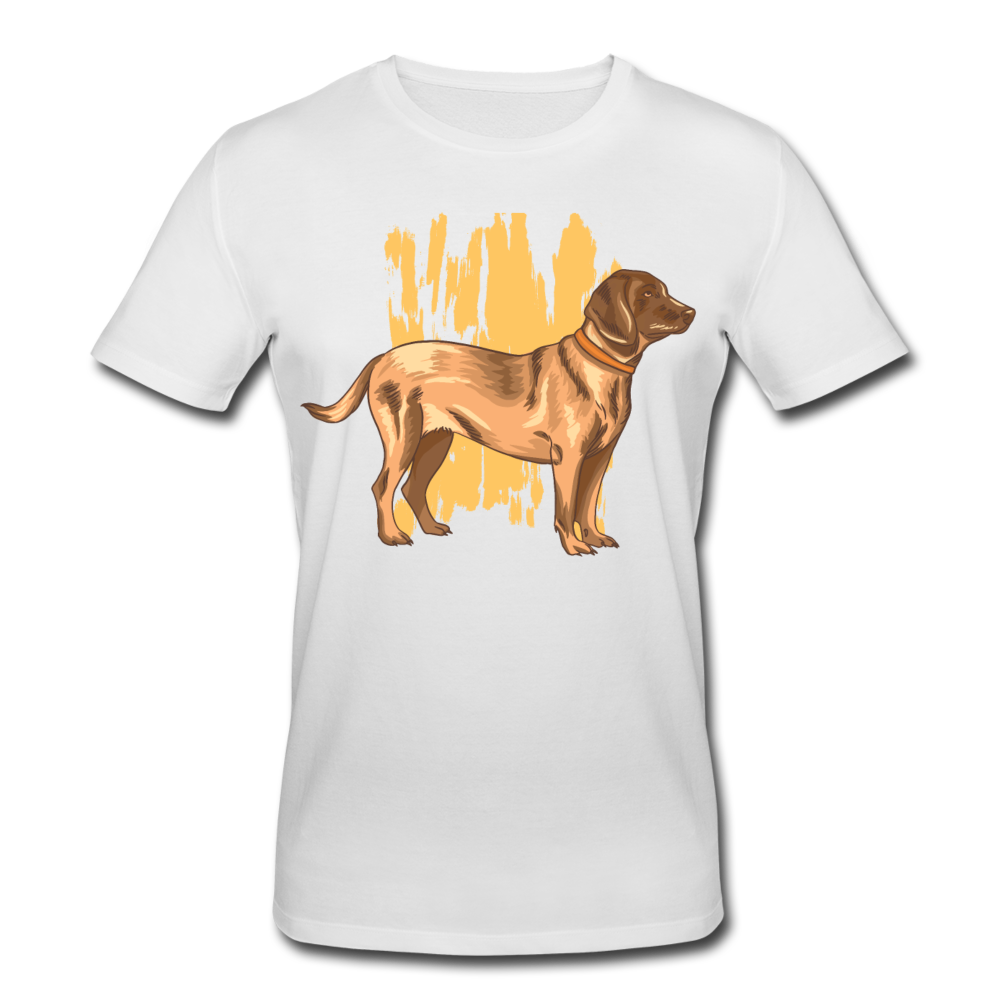 Männer Bio T-Shirt "Bloodhound Hund" - Weiß