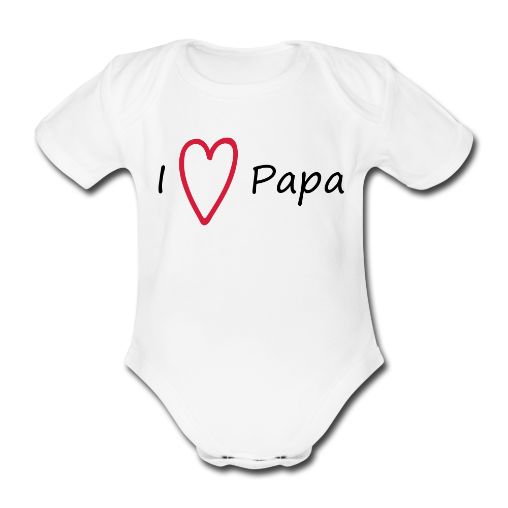 Baby Body "Ich liebe Papa" - Weiß