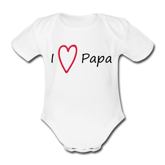 Baby Body "Ich liebe Papa" - Weiß