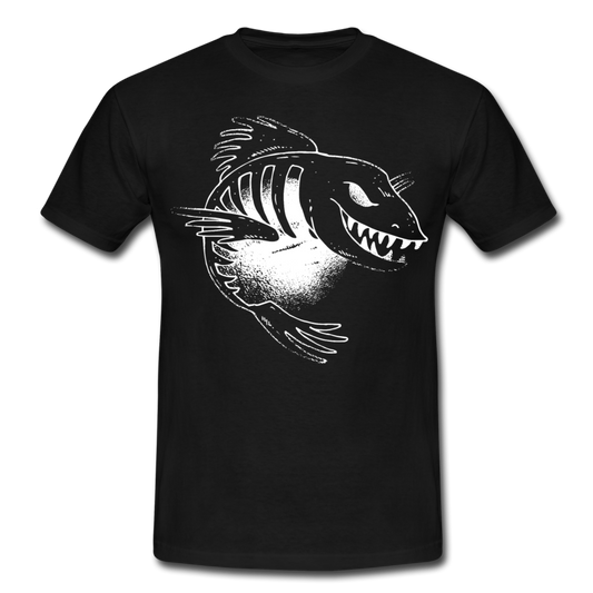 Männer T-Shirt "Böser Fisch" - Schwarz
