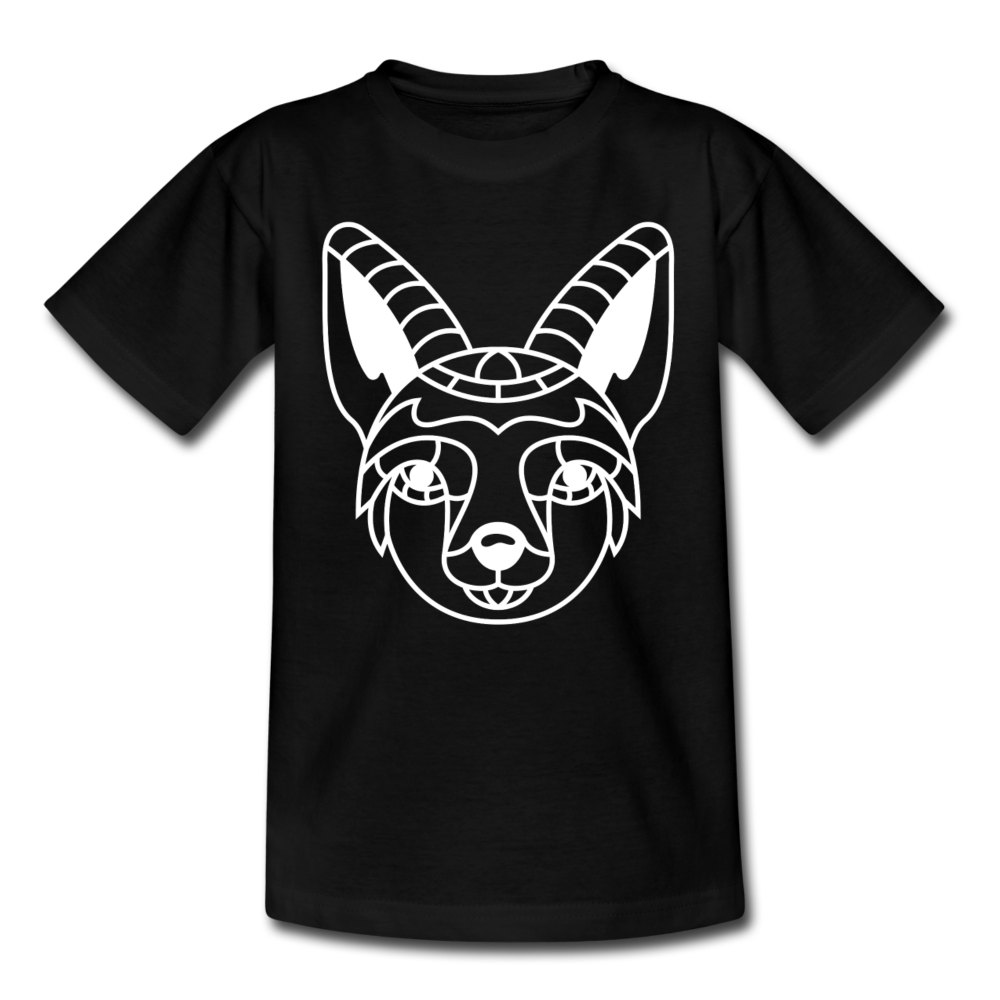Kinder T-Shirt "Simpler Fuchs" - Schwarz
