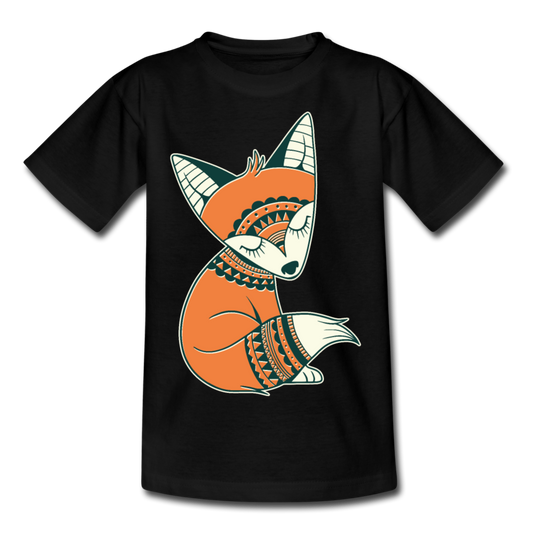 Kinder T-Shirt "Toller Fuchs" - Schwarz