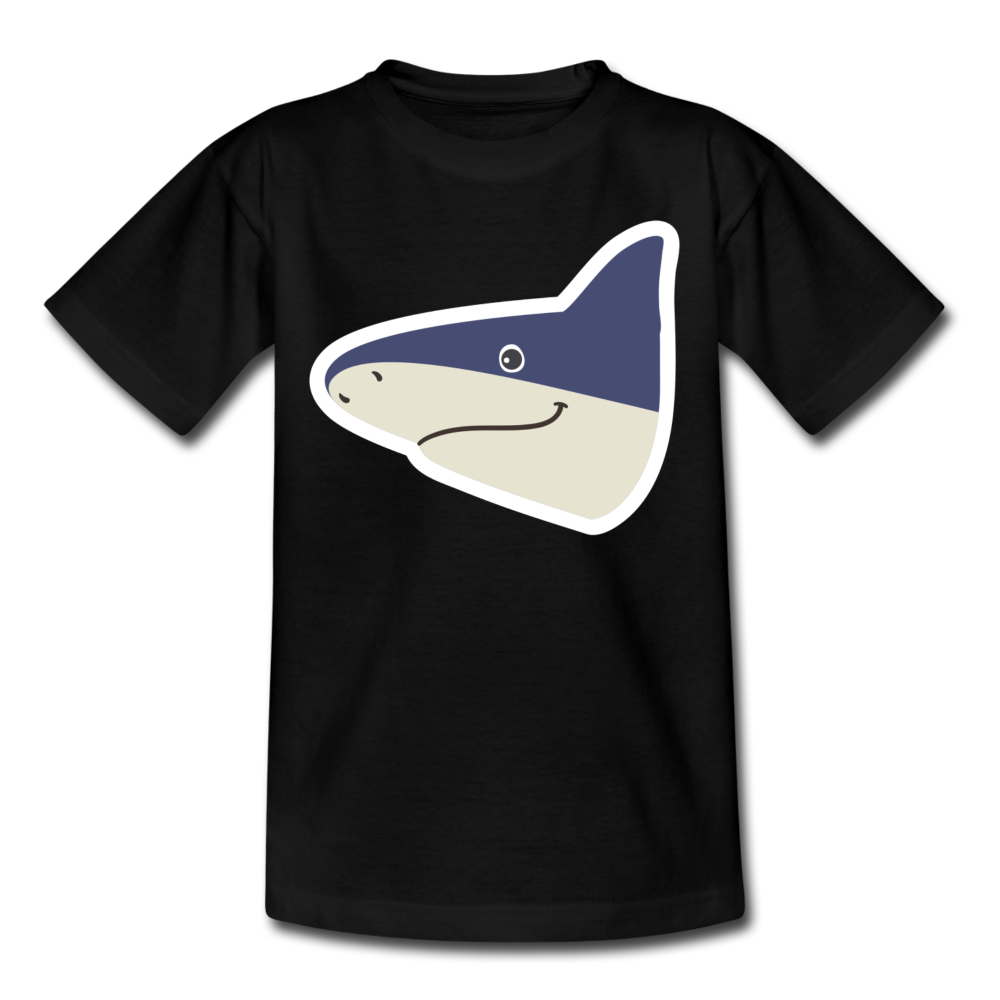 Kinder T-Shirt "Netter Hai" - Schwarz