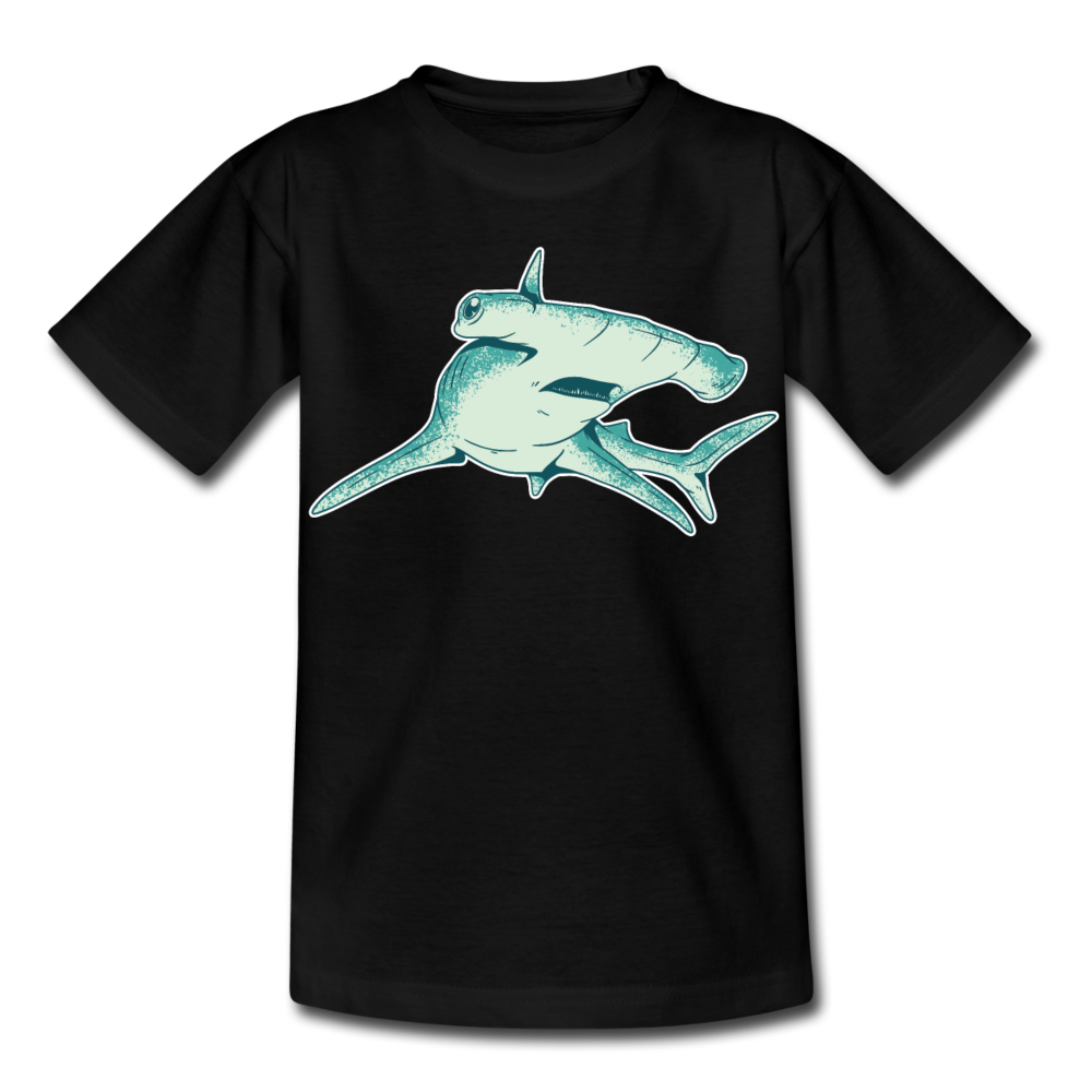 Kinder T-Shirt "Hammerhai" - Schwarz