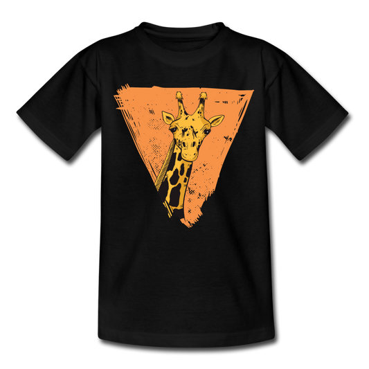 Kinder T-Shirt "Tolles Giraffenmotiv" - Schwarz