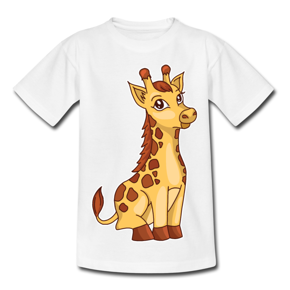 Kinder T-Shirt "Niedliche Giraffe" - Weiß