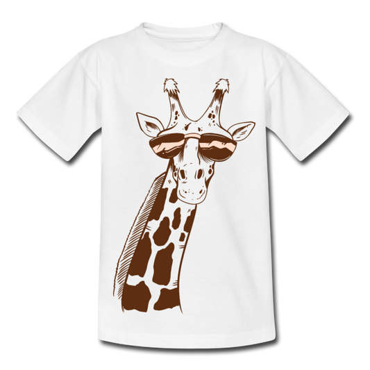 Kinder T-Shirt "Coole Giraffe" - Weiß