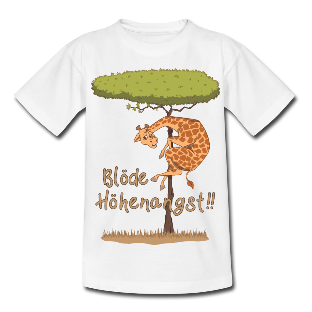 Kinder T-Shirt "Lustiger Giraffen-Spruch" - Weiß